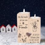 Casa si Gradina - Decoratiuni - Aromaterapie si lumanari - Suporturi lumanari - Lumanari inima pe suport de lemn, set 2 bucati - Infinity.ro