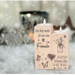 Casa si Gradina - Decoratiuni - Aromaterapie si lumanari - Suporturi lumanari - Lumanari inima pe suport de lemn, set 2 bucati - Infinity.ro