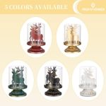 Casa si Gradina - Decoratiuni - Aromaterapie si lumanari - Suporturi lumanari - Suporti de lumanari din sticla si metal rosu set 2 bucati 12 cm - Infinity.ro