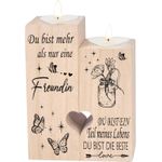 Casa si Gradina - Decoratiuni - Aromaterapie si lumanari - Suporturi lumanari - Lumanari inima pe suport de lemn, set 2 bucati - Infinity.ro