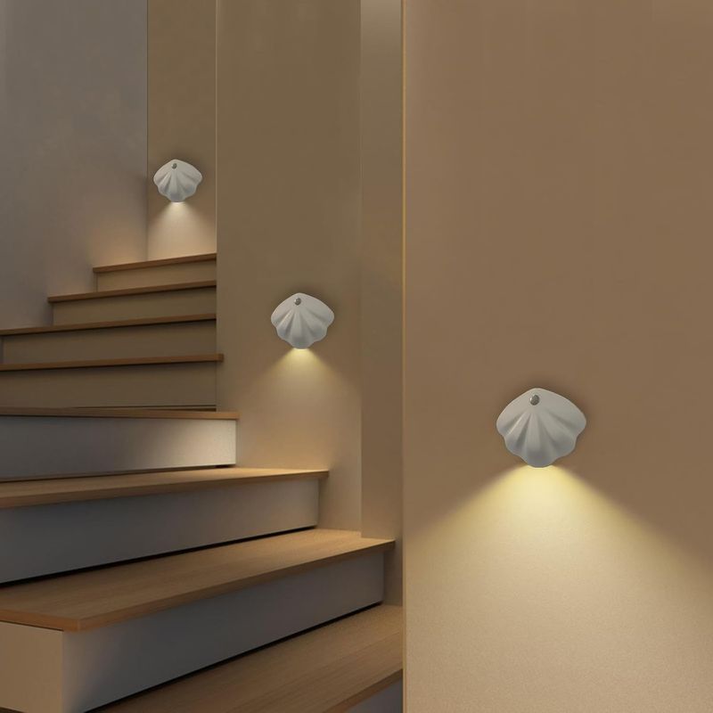 Casa si Gradina - Corpuri si surse de iluminat - Plafoniere, aplice si spoturi - Lampi LED magnetice reincarcabile USB, cu senzor de miscare, albe, 2 bucati - Infinity.ro
