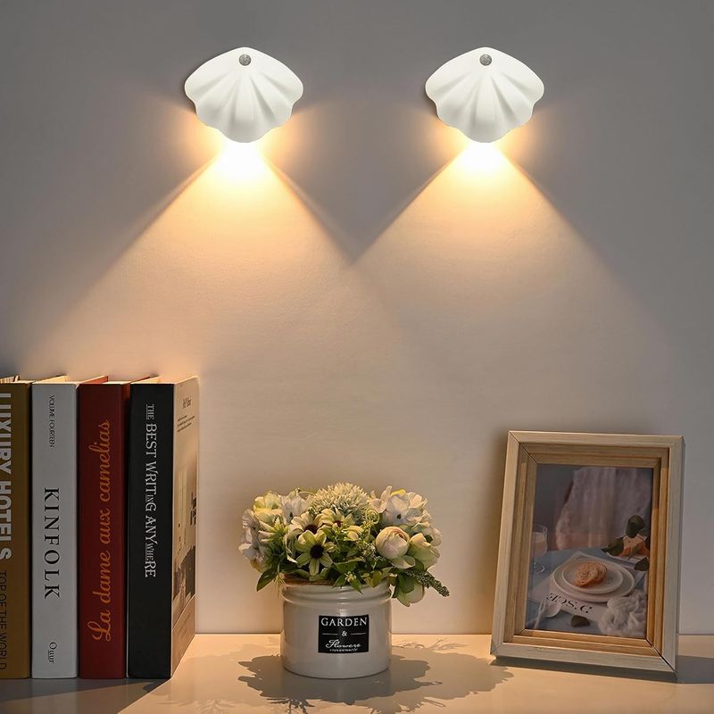 Casa si Gradina - Corpuri si surse de iluminat - Plafoniere, aplice si spoturi - Lampi LED magnetice reincarcabile USB, cu senzor de miscare, albe, 2 bucati - Infinity.ro