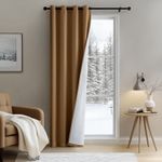 Casa si Gradina - Textile si covoare - Perdele si draperii - Perdele - Perdea termica groasa, cu 2 fete, 245 cm inaltime, 132 cm latime, 1 bucata, Maro - Infinity.ro