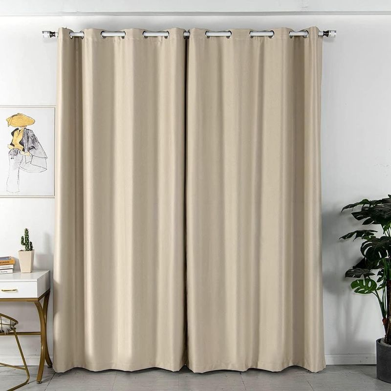 Casa si Gradina - Textile si covoare - Perdele si draperii - Perdele - Perdele blackout crem groase 260 cm inaltime, 140 cm latime, set 2 bucati - Infinity.ro