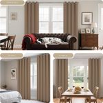 Casa si Gradina - Textile si covoare - Perdele si draperii - Perdele - Perdele termice groase 260 cm inaltime, 140 cm latime, set 2 bucati Maro - Infinity.ro