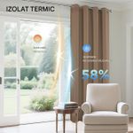 Casa si Gradina - Textile si covoare - Perdele si draperii - Perdele - Perdele termice groase 260 cm inaltime, 140 cm latime, set 2 bucati Maro - Infinity.ro