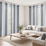 Casa si Gradina - Textile si covoare - Perdele si draperii - Perdele - Perdele semi-transparente din dantela gri H280x140L cm, set 2 bucati - Infinity.ro