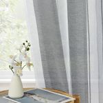 Casa si Gradina - Textile si covoare - Perdele si draperii - Perdele - Perdele semi-transparente din dantela gri H280x140L cm, set 2 bucati - Infinity.ro
