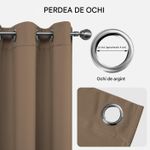 Casa si Gradina - Textile si covoare - Perdele si draperii - Perdele - Perdele termice groase 260 cm inaltime, 140 cm latime, set 2 bucati Maro - Infinity.ro
