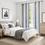Casa si Gradina - Textile si covoare - Perdele si draperii - Perdele - Perdele semi-transparente din dantela gri H280x140L cm, set 2 bucati - Infinity.ro