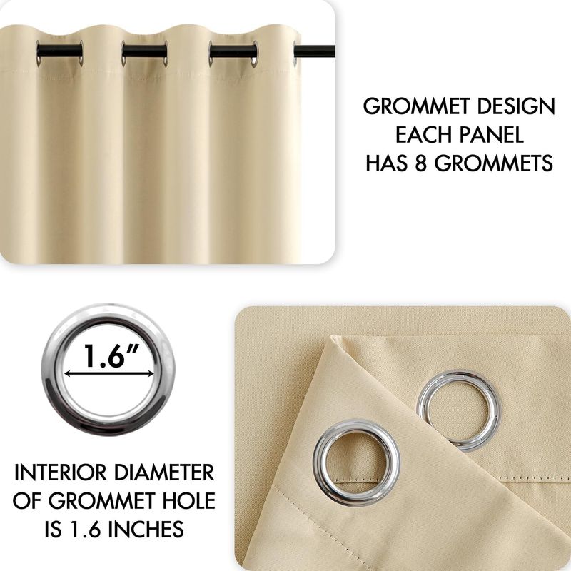 Casa si Gradina - Textile si covoare - Perdele si draperii - Perdele - Perdea termica groasa 280 cm inaltime, 140 cm latime, Bej galbui-1 bucata - Infinity.ro