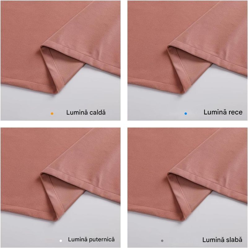 Casa si Gradina - Textile si covoare - Perdele si draperii - Perdele - Perdele termice groase 244 cm inaltime, 132 cm latime, set 2 bucati, Roz - Infinity.ro