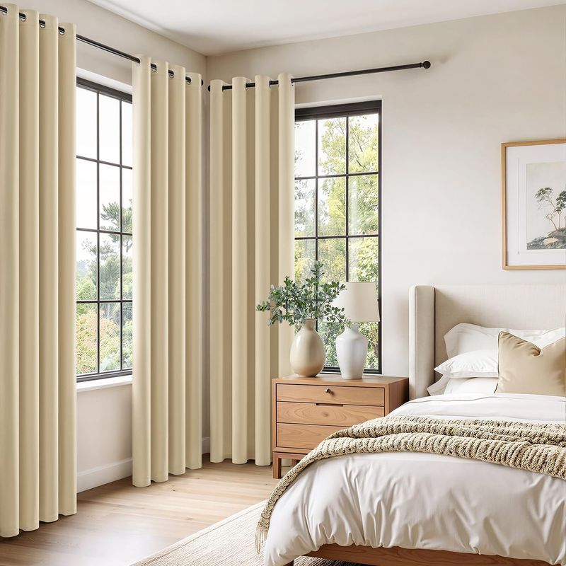 Casa si Gradina - Textile si covoare - Perdele si draperii - Perdele - Perdea termica groasa 280 cm inaltime, 140 cm latime, Bej galbui-1 bucata - Infinity.ro