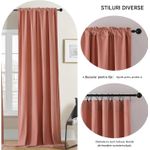Casa si Gradina - Textile si covoare - Perdele si draperii - Perdele - Perdele termice groase 244 cm inaltime, 132 cm latime, set 2 bucati, Roz - Infinity.ro