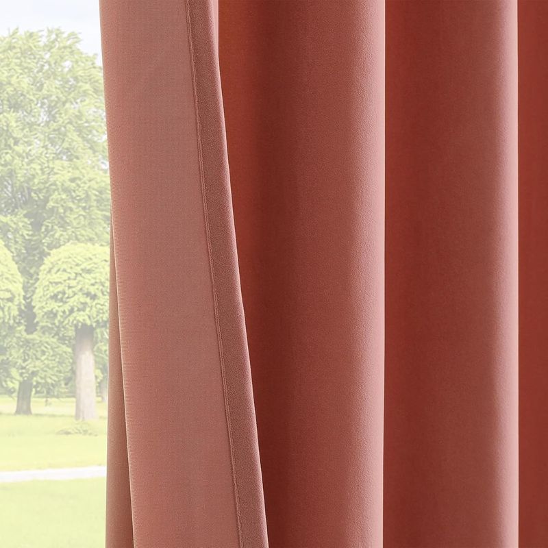 Casa si Gradina - Textile si covoare - Perdele si draperii - Perdele - Perdele termice groase 244 cm inaltime, 132 cm latime, set 2 bucati, Roz - Infinity.ro