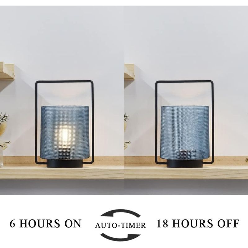 Casa si Gradina - Corpuri si surse de iluminat - Veioze si lampi - Lampi de veghe - Lampa LED , tip felinar, cu temporizator H:20 cm - Infinity.ro