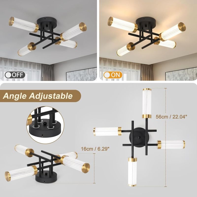 Casa si Gradina - Corpuri si surse de iluminat - Plafoniere, aplice si spoturi - Lampa plafon cu 4 leduri si telecomanda, 17W cu 3 culori lumina - Infinity.ro