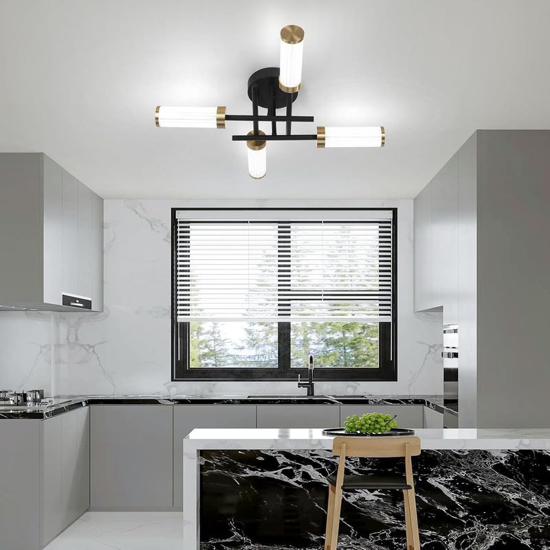Casa si Gradina - Corpuri si surse de iluminat - Plafoniere, aplice si spoturi - Lampa plafon cu 4 leduri si telecomanda, 17W cu 3 culori lumina - Infinity.ro