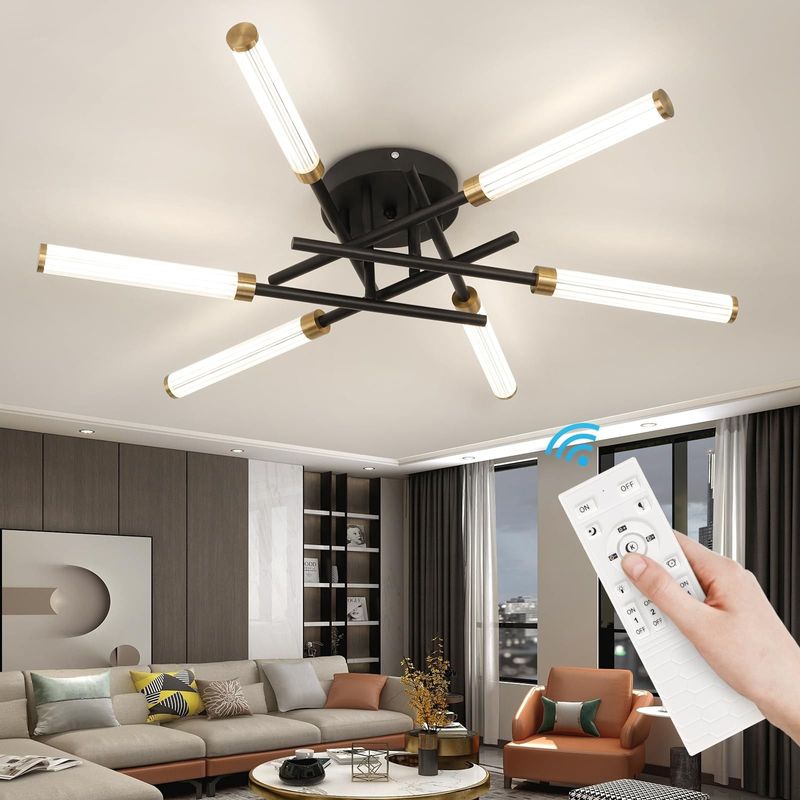 Casa si Gradina - Corpuri si surse de iluminat - Plafoniere, aplice si spoturi - Lampa plafon cu 6 leduri si telecomanda, 24W cu 3 culori de lumina - Infinity.ro