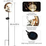 Casa si Gradina - Corpuri si surse de iluminat - Iluminat exterior - Lampi solare - Decoratiune de gradina cu LED-uri si panou solar 84 cm, zana - Infinity.ro