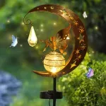 Casa si Gradina - Corpuri si surse de iluminat - Iluminat exterior - Lampi solare - Decoratiune de gradina cu LED-uri si panou solar 84 cm, zana - Infinity.ro