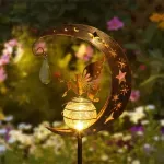 Casa si Gradina - Corpuri si surse de iluminat - Iluminat exterior - Lampi solare - Decoratiune de gradina cu LED-uri si panou solar 84 cm, zana - Infinity.ro