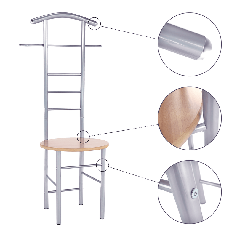 Casa si Gradina - Mobilier - Organizare si depozitare - Cuiere - Cuier, servitorul surd, fag/argintiu, FRANK - Infinity.ro