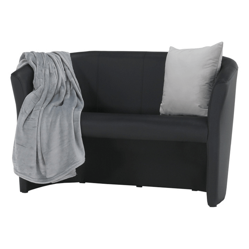 Casa si Gradina - Mobilier - Scaune si fotolii - Fotolii - Fotoliu de club dublu, piele ecologica neagra, CUBA - Infinity.ro