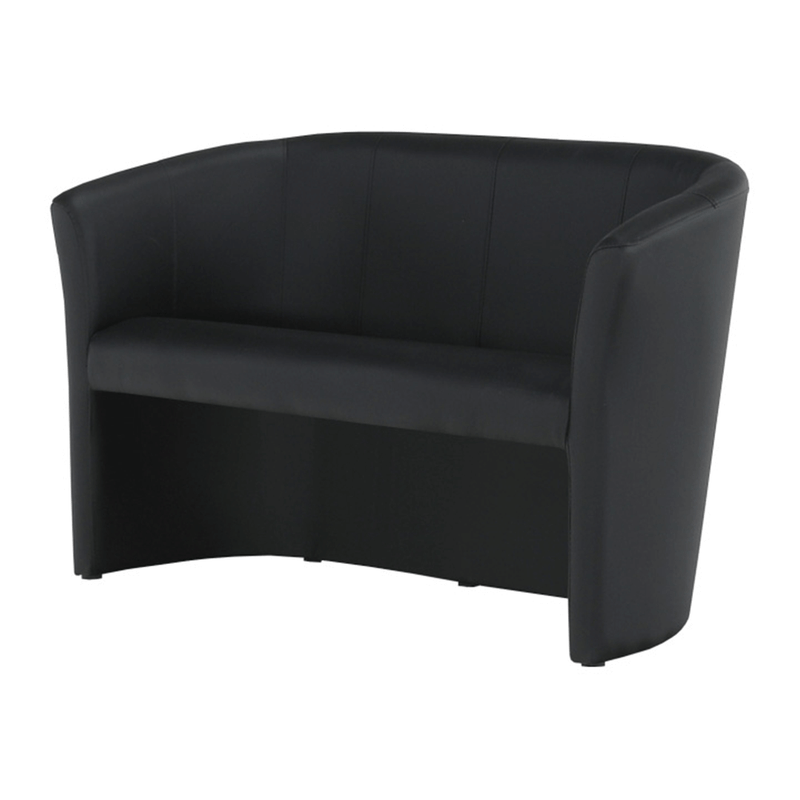 Casa si Gradina - Mobilier - Scaune si fotolii - Fotolii - Fotoliu de club dublu, piele ecologica neagra, CUBA - Infinity.ro
