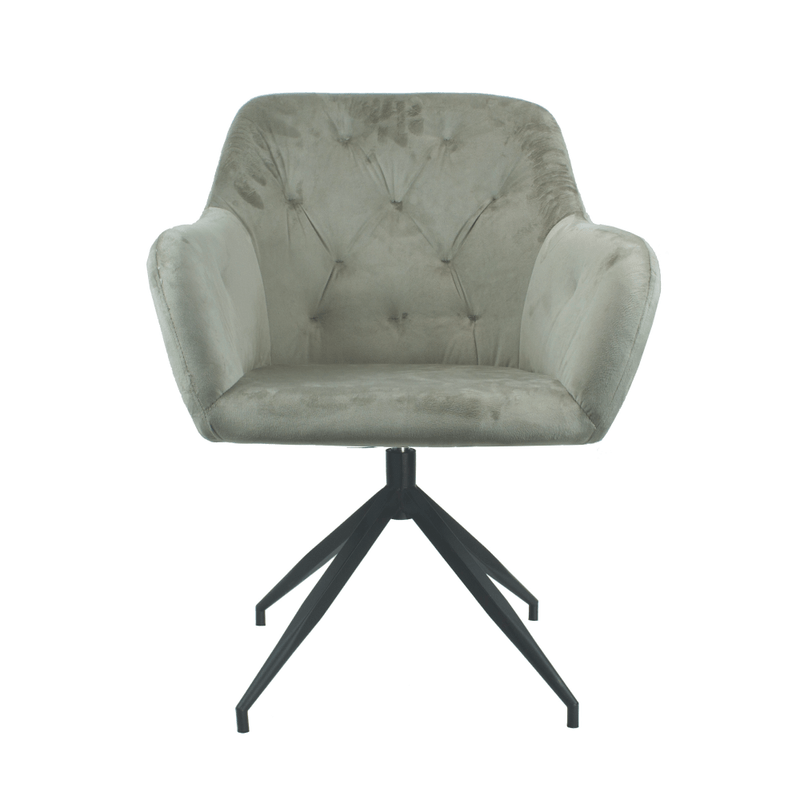 Casa si Gradina - Mobilier - Scaune si fotolii - Scaune - Scaun pivotant, tesatura de catifea maro-gri/negru, VELEZA NEW - Infinity.ro