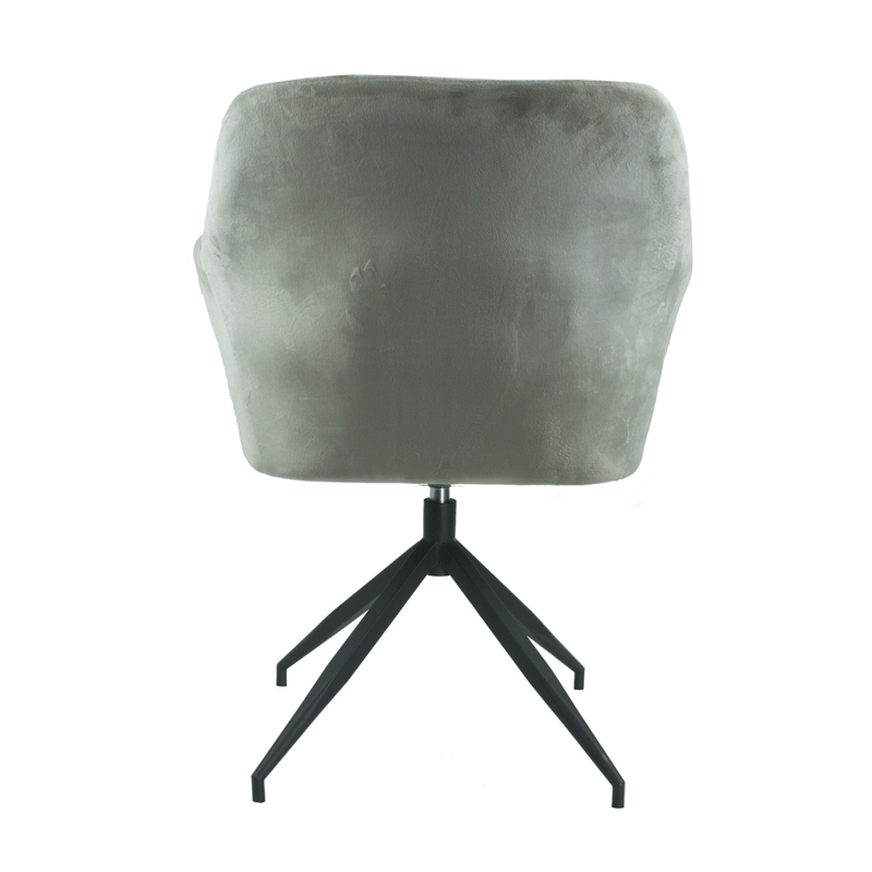 Casa si Gradina - Mobilier - Scaune si fotolii - Scaune - Scaun pivotant, tesatura de catifea maro-gri/negru, VELEZA NEW - Infinity.ro
