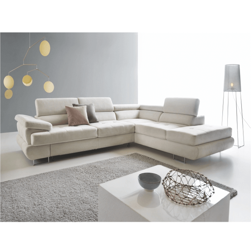 Casa si Gradina - Mobilier - Canapele si coltare - Canapele - Set canapea, gri deschis, material textil, dreapta, BUTON P - Infinity.ro