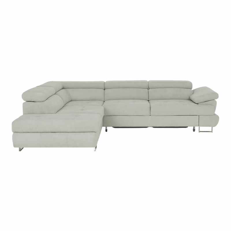 Casa si Gradina - Mobilier - Canapele si coltare - Canapele - Set canapea cu spatiu de depozitare, gri deschis, material textil, stanga, BUTON R - Infinity.ro
