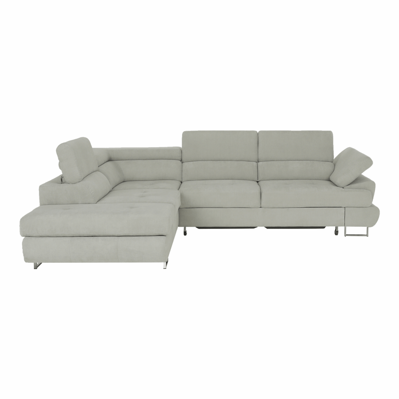 Casa si Gradina - Mobilier - Canapele si coltare - Canapele - Set canapea cu spatiu de depozitare, gri deschis, material textil, stanga, BUTON R - Infinity.ro