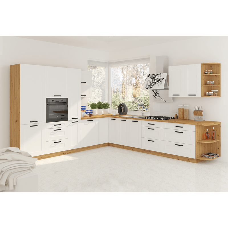 Casa si Gradina - Mobilier - Dulapuri si sifoniere - Dulapuri - Dulap pentru chiuveta, alb/stejar artizan, LULA 50 ZL 1F BB - Infinity.ro