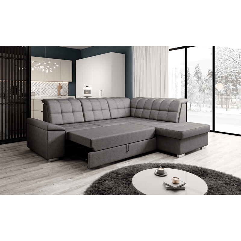 Casa si Gradina - Mobilier - Canapele si coltare - Canapele - Canapea extensibila, gri-maroniu, dreapta, OREO ROH - Infinity.ro