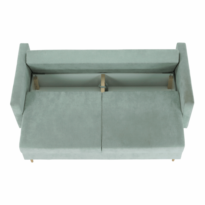 Casa si Gradina - Mobilier - Canapele si coltare - Canapele - Canapea extensibila, verde menta textil Queens, AURELIA - Infinity.ro