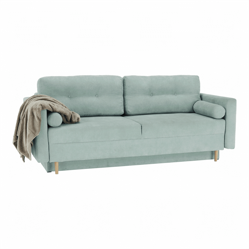 Casa si Gradina - Mobilier - Canapele si coltare - Canapele - Canapea extensibila, verde menta textil Queens, AURELIA - Infinity.ro