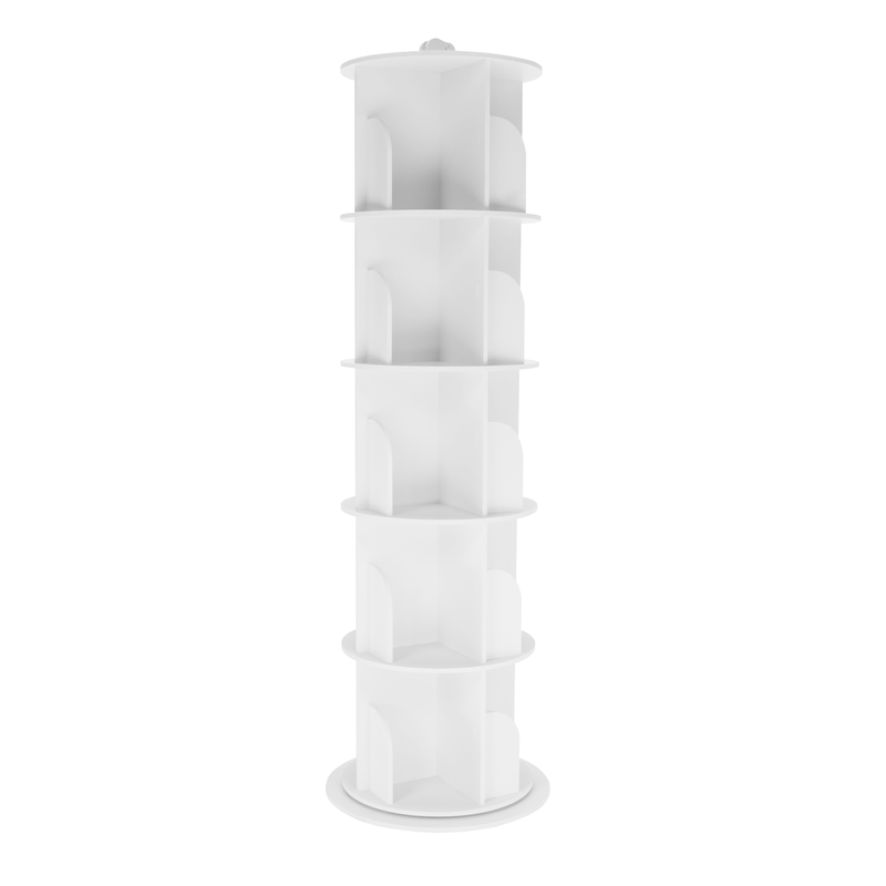 Casa si Gradina - Mobilier - Biblioteci si rafturi - Rafturi - Raft pivotant, 5 polite, alb, ERION TIP 2 +cadou - Infinity.ro