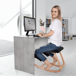 Casa si Gradina - Mobilier - Scaune si fotolii - Scaune - Scaun genunchi, negru / natural, RENAR - Infinity.ro