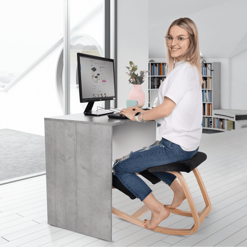 Casa si Gradina - Mobilier - Scaune si fotolii - Scaune - Scaun genunchi, negru / natural, RENAR - Infinity.ro