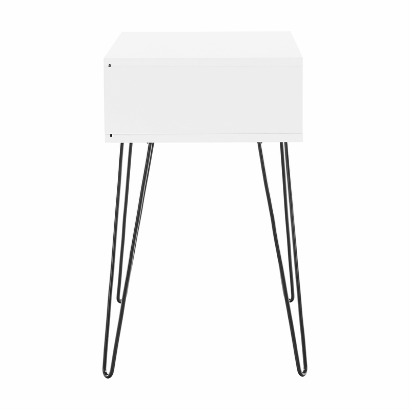 Casa si Gradina - Mobilier - Comode si corpuri - Noptiere - Noptiera / masa, alb / negru, HONEJ - Infinity.ro