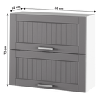 Casa si Gradina - Mobilier - Dulapuri si sifoniere - Dulapuri - Dulap superior, gri inchis/alb, JULIA TYP 12 - Infinity.ro