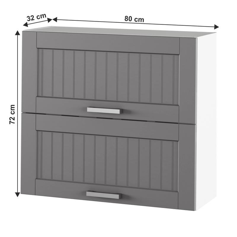 Casa si Gradina - Mobilier - Dulapuri si sifoniere - Dulapuri - Dulap superior, gri inchis/alb, JULIA TYP 12 - Infinity.ro