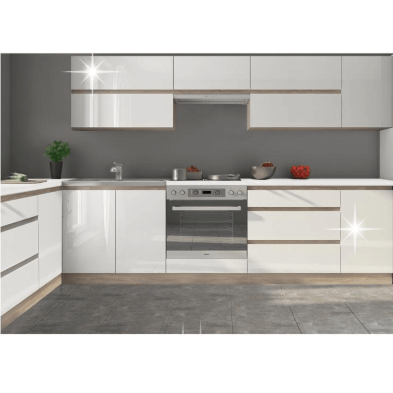 Casa si Gradina - Mobilier - Dulapuri si sifoniere - Dulapuri - Dulap inferior masca aragaz, alb super luciu HG, LINE ALB - Infinity.ro