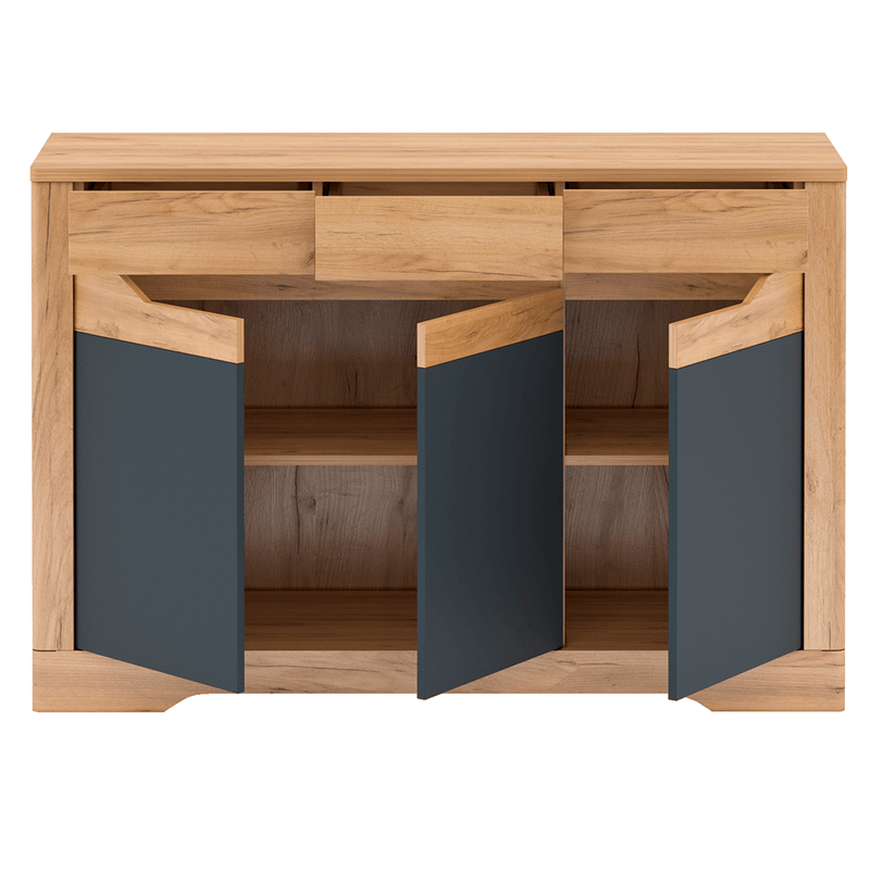 Casa si Gradina - Mobilier - Biblioteci si rafturi - Rafturi - Scrin E, stejar craft artizanal / gri grafit, FIDEL - Infinity.ro