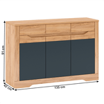 Casa si Gradina - Mobilier - Biblioteci si rafturi - Rafturi - Scrin E, stejar craft artizanal / gri grafit, FIDEL - Infinity.ro
