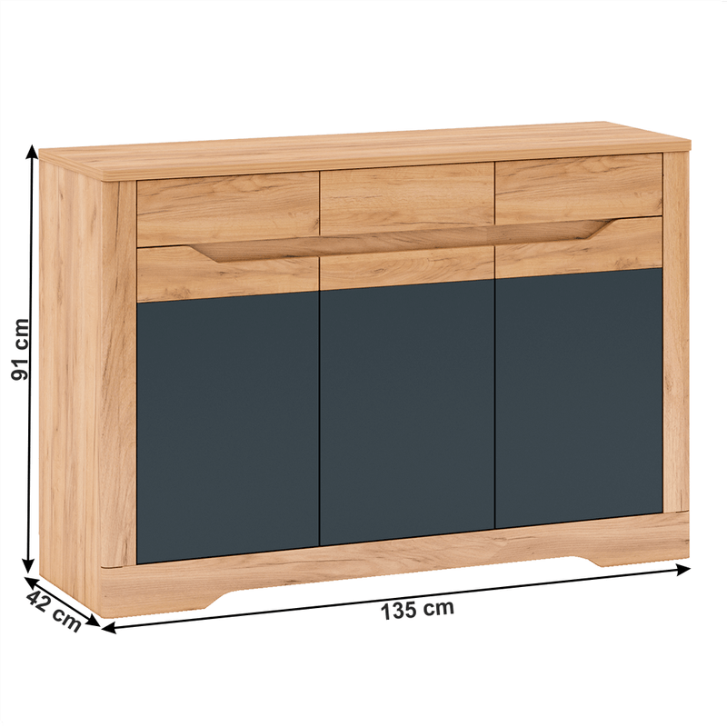Casa si Gradina - Mobilier - Biblioteci si rafturi - Rafturi - Scrin E, stejar craft artizanal / gri grafit, FIDEL - Infinity.ro