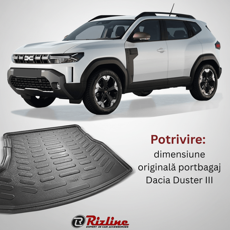 Auto si Moto - Intretinere auto - Covorase auto - Covoras Rizline Portbagaj Dacia Duster III 4X4, 2023+ Tavita din Cauciuc - Infinity.ro