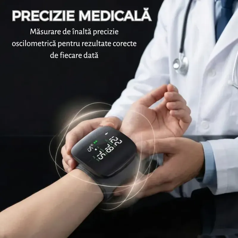 Ingrijire personala si Cosmetice - Sanatate si wellness - Aparate medicale - Tensiometre - Tensiometru pentru incheietura mainii, ecran tactil, automat, precizie ridicata, negru - Infinity.ro